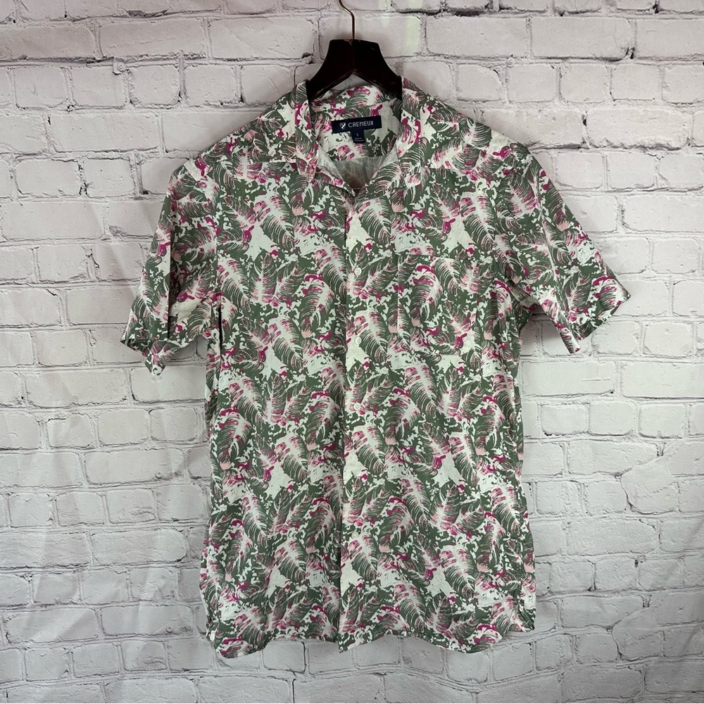 Daniel Cremieux Tropical print cotton Button-Down Shirt men S beach tropical